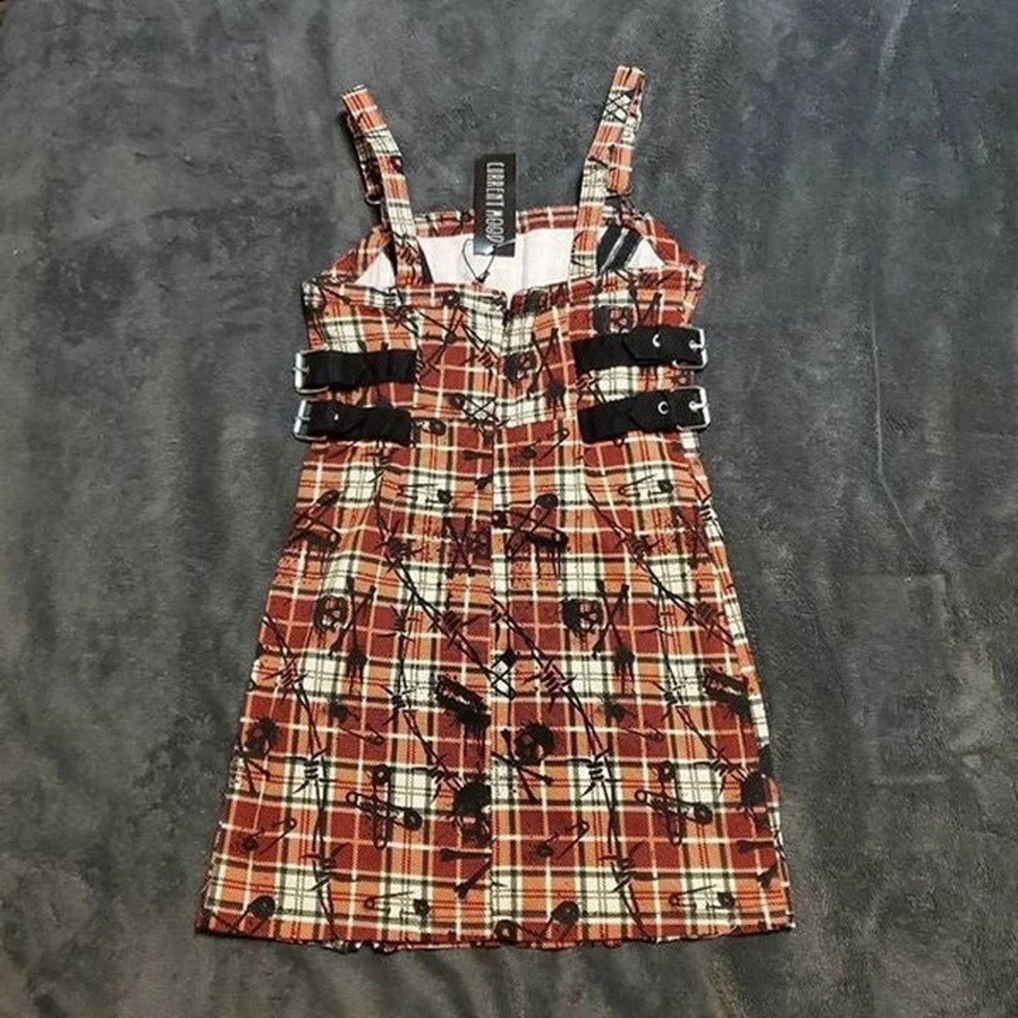 Current Mood Emo Punk Rock Plaid Mini Dress