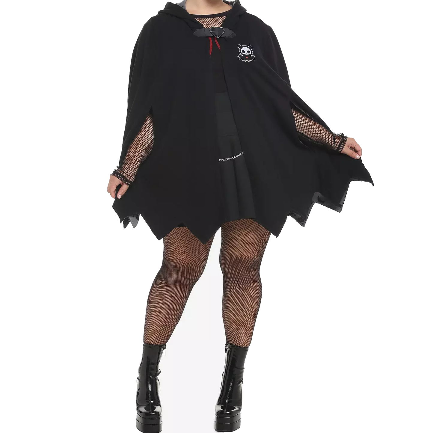 Skelanimals Diego Bat Goth Emo Egirl Hooded Winged Cape S, M