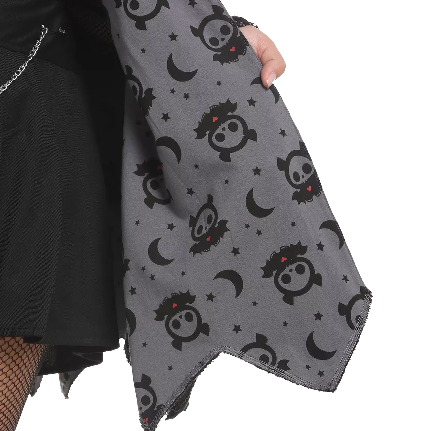 Skelanimals Diego Bat Goth Emo Egirl Hooded Winged Cape S, M