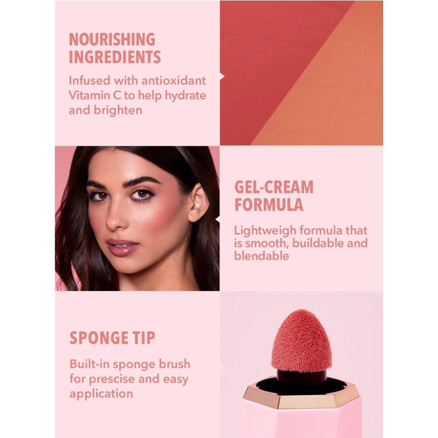 SHEGLAM Color Bloom Liquid Blush - Swipe Right | Matte Deep Magenta Cheek Tint
