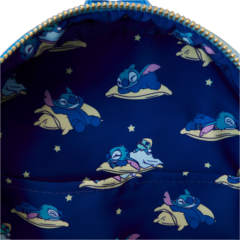 Loungefly SDCC Bedtime Stitch Glow Mini Backpack