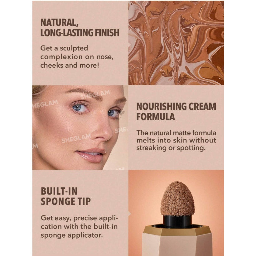 SHEGLAM Sun Sculpt Liquid Contour – Hazelnut Latte | Matte Finish,ormula