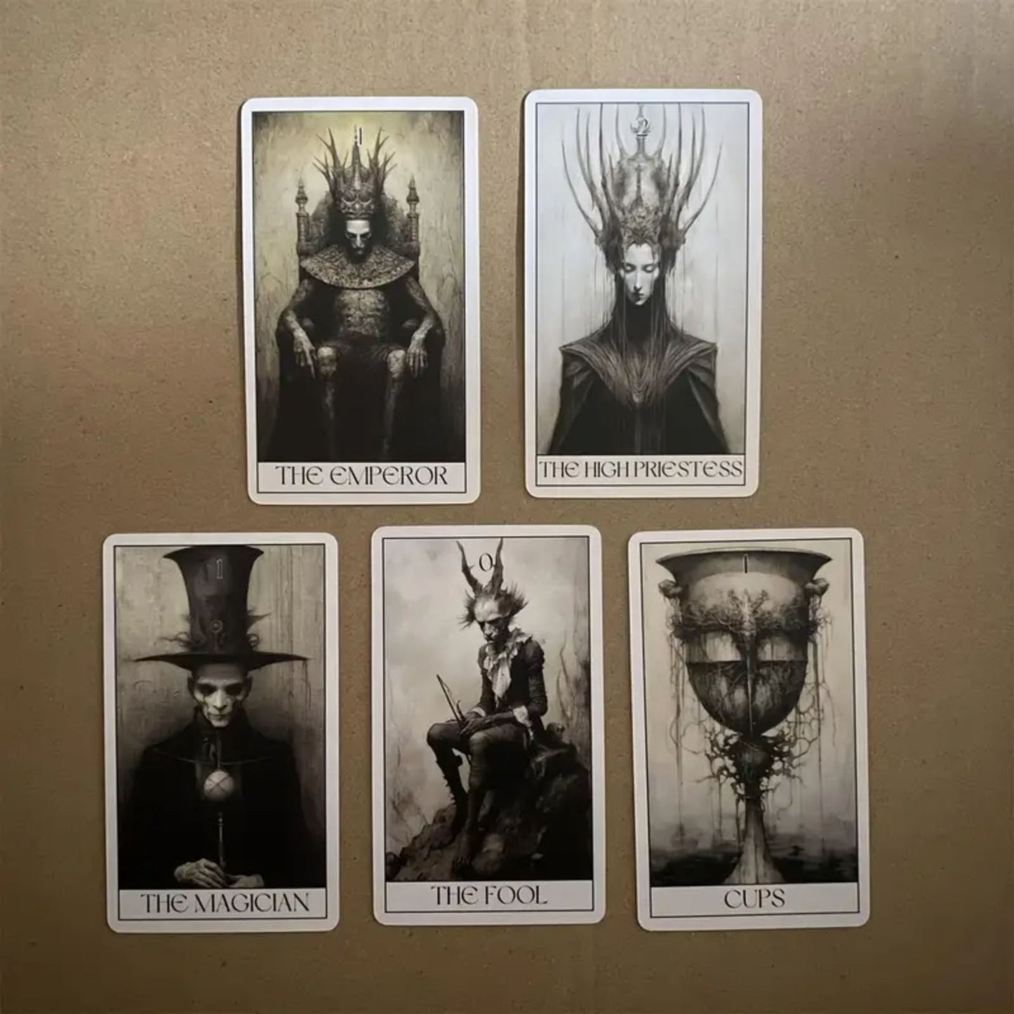 Dark Aesthetic Gothic Horror Movie Inspired Fantasy Tarot Cards Deck