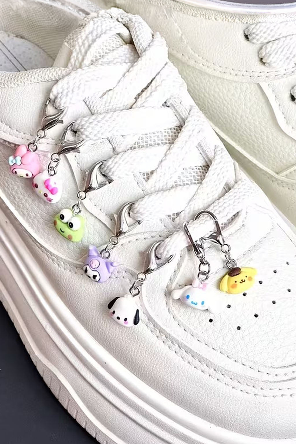 Sanrio 7pcs Shoe Charms Decoration Melody Kuromi for Sneakers, Boots, Shoelaces
