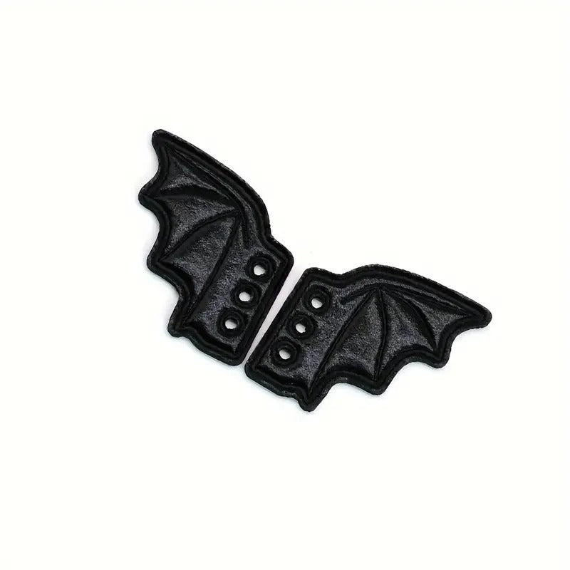 Pair of Bat Wing Shoe Boot Decoration Attachments