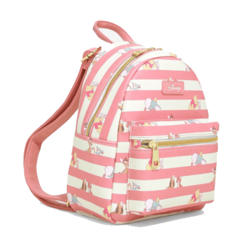 Disney Best Friends Pink and White Stripe Mini Backpack