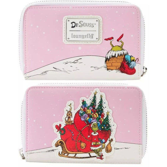 Loungefly Dr Seuss The Grinch Who Stole Christmas Sleigh Zip Around WalleT
