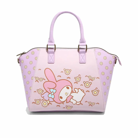 Loungefly Sanrio Hello Kitty My Melody Daisies Purple Satchel Bag Purse