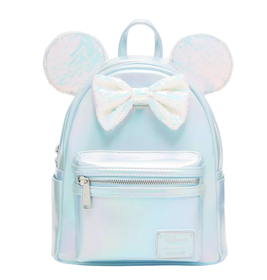 Loungefly Disney Minnie Mouse Iridescent Sequin Ears Mini Backpack