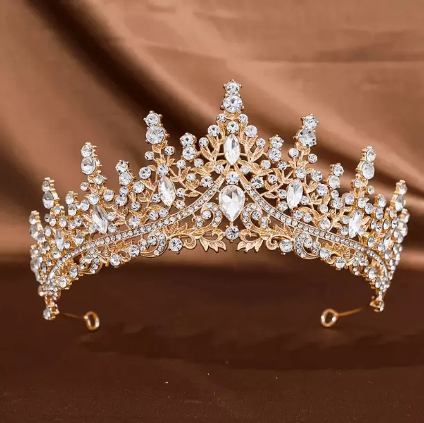 Wicked Silk Prom, Quinceanera Jeweled Crown Tiara Headband