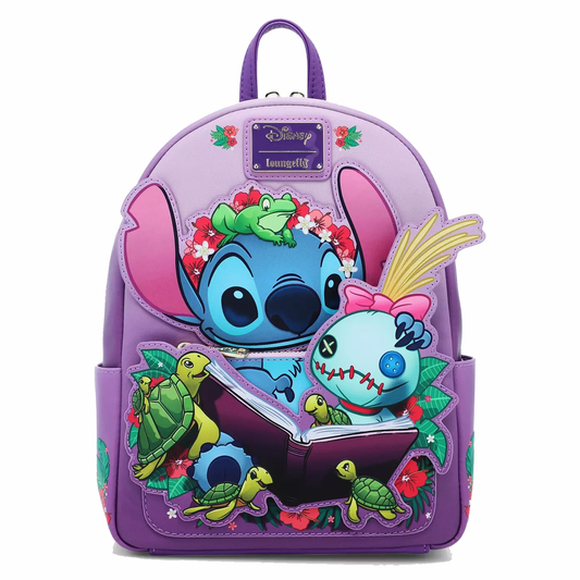 Loungefly Disney Lilo & Stitch Scrump Reading Mini Backpack