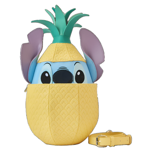 Loungefly Stitch Shoppe Women's Disney Lilo & Stitch Figural Pineapple Crossbody Bag Purse