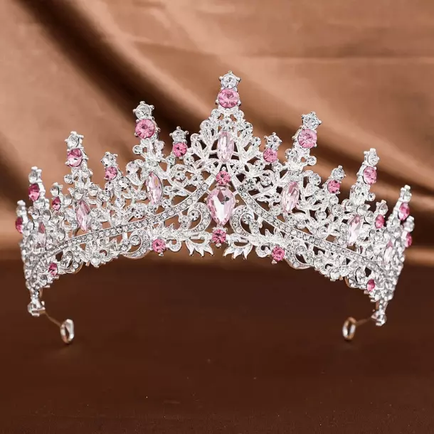 Wicked Silk Prom, Quinceanera Jeweled Crown Tiara Headband