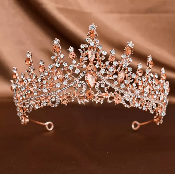 Wicked Silk Prom, Quinceanera Jeweled Crown Tiara Headband