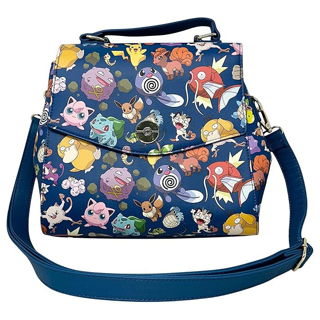 Loungefly Pokemon First Generation Allover Print Crossbody Satchel Handbag Purse