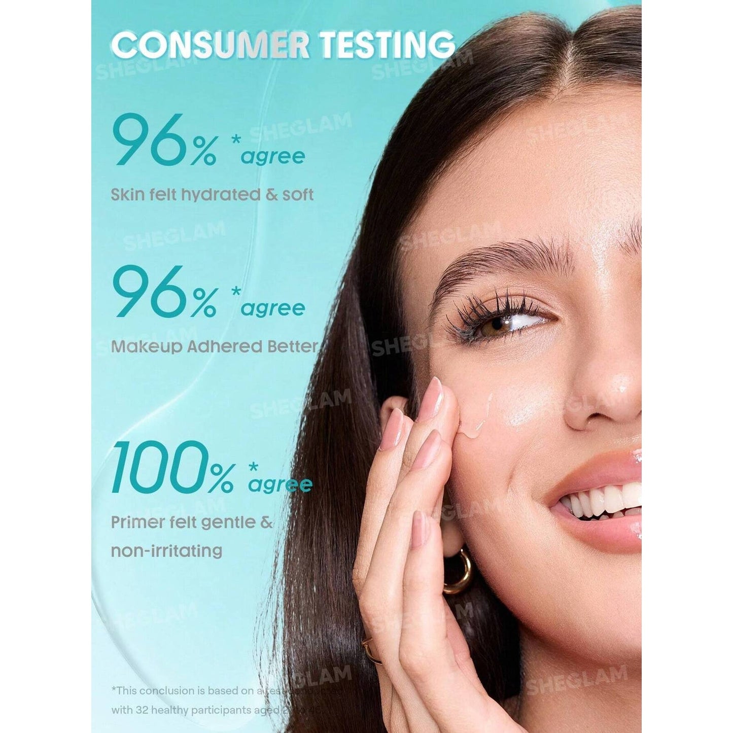 SHEGLAM Jelly Hydrating Primer – Dewy Makeup Grip Moisturizer with Bouncy Smile