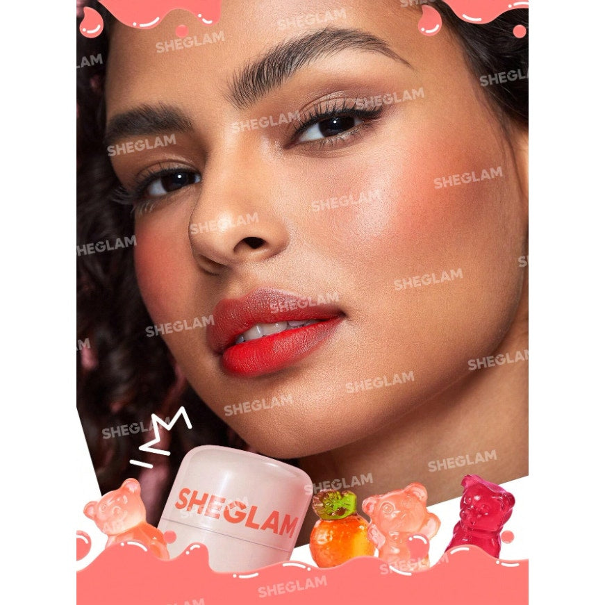 SHEGLAM Jelly Wow Blush Stick – Ahoy Shade – Lip & Cheek Tint in Coral Orange