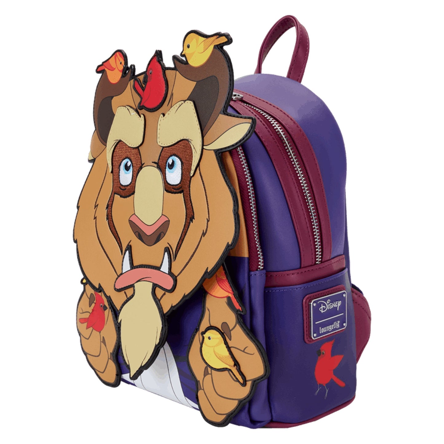 Loungefly Exclusive Disney Beauty & The Beast With Birds Mini Backpack LE 1000