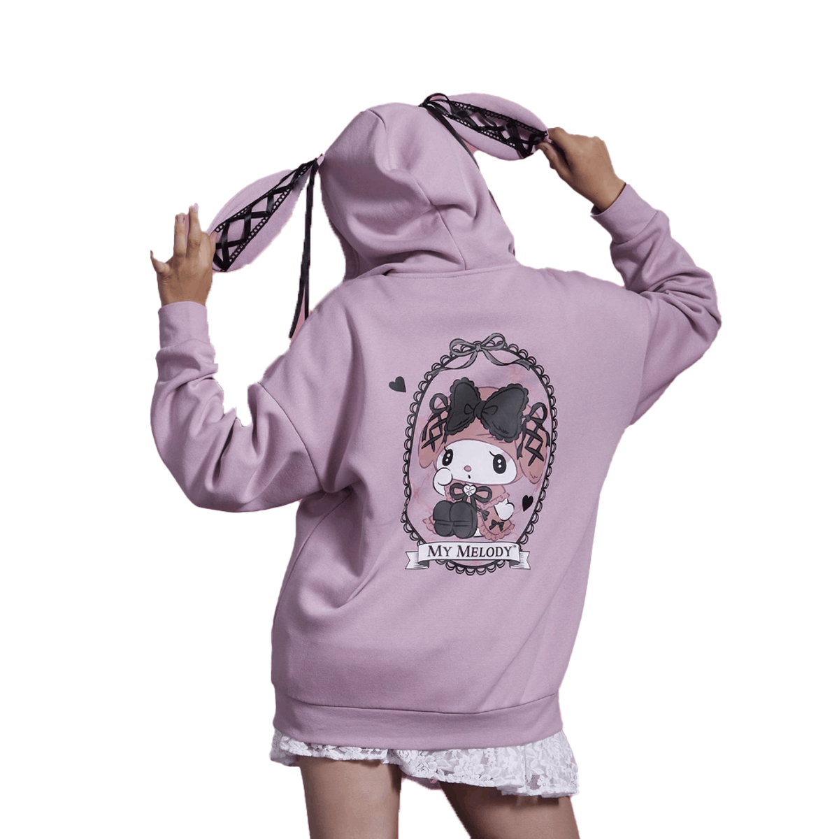 My Melody Lolita Lace 3D Ear Girls Hoodie Plus Size 3