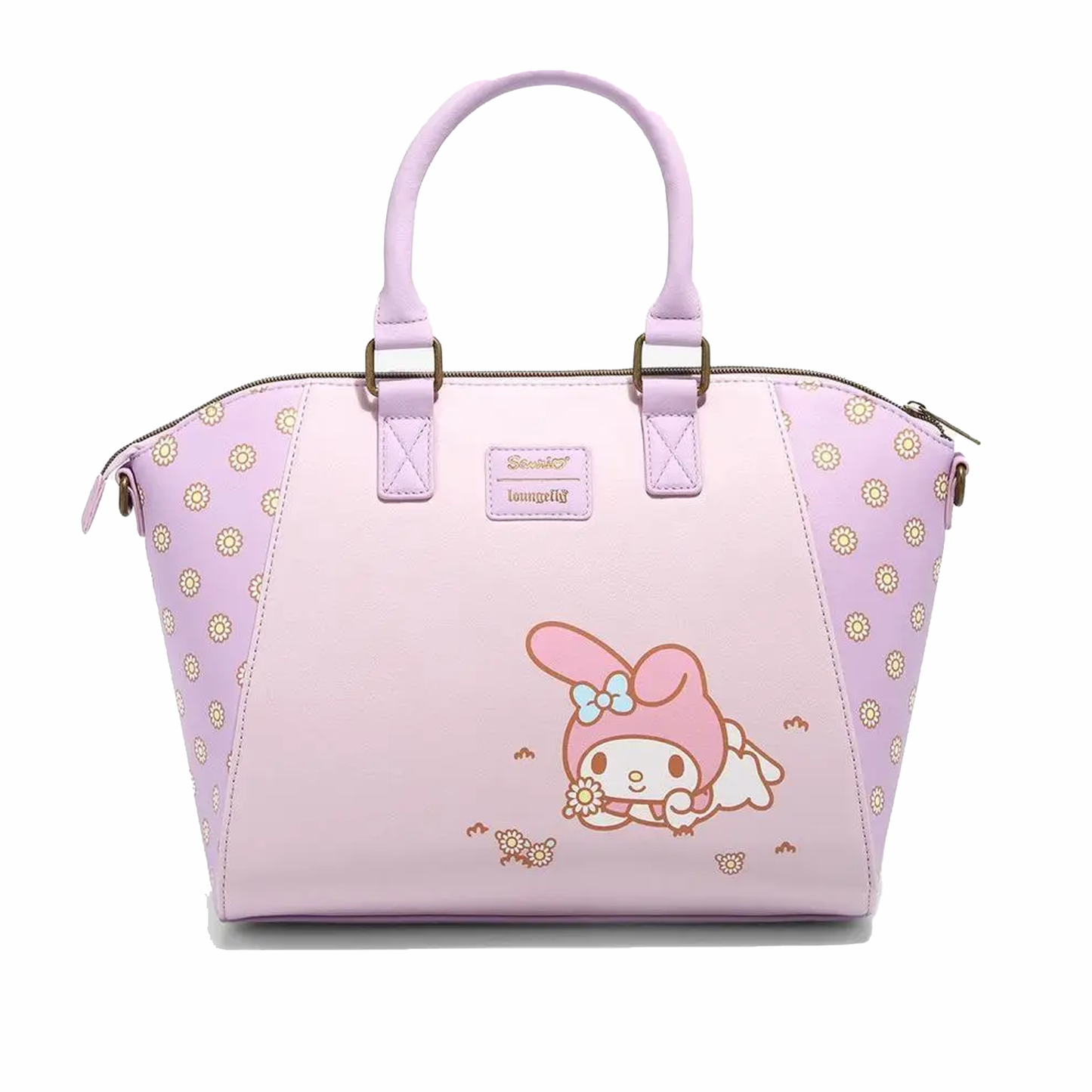 Loungefly Sanrio Hello Kitty My Melody Daisies Purple Satchel Bag Purse