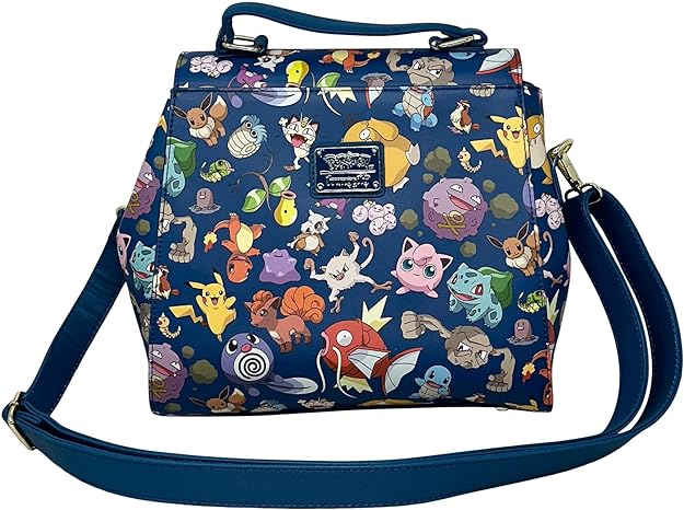 Loungefly Pokemon First Generation Allover Print Crossbody Satchel Handbag Purse