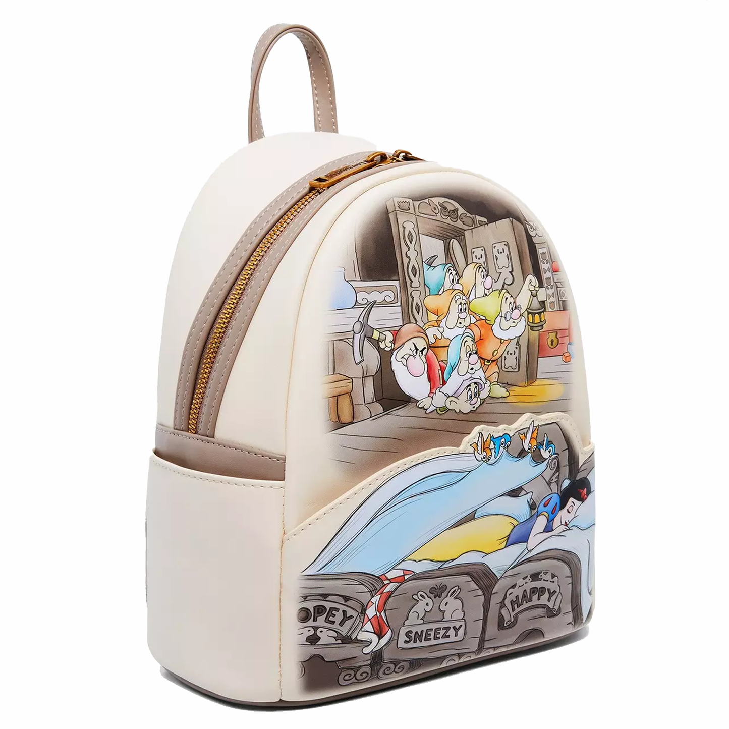 Loungefly Disney Snow White and the Seven Dwarfs Sleeping Scene Mini Backpack