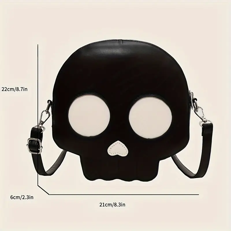 Wicked Silk Emo Kawaii White & Pink Crossbody Skull Purse Bag