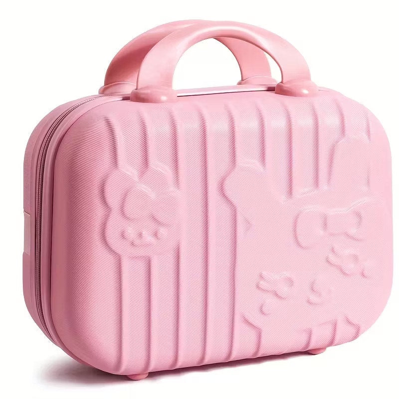 Sanrio Hello Kitty Mini Suitcase, Purse, Makeup Travel Bag Case - Pink