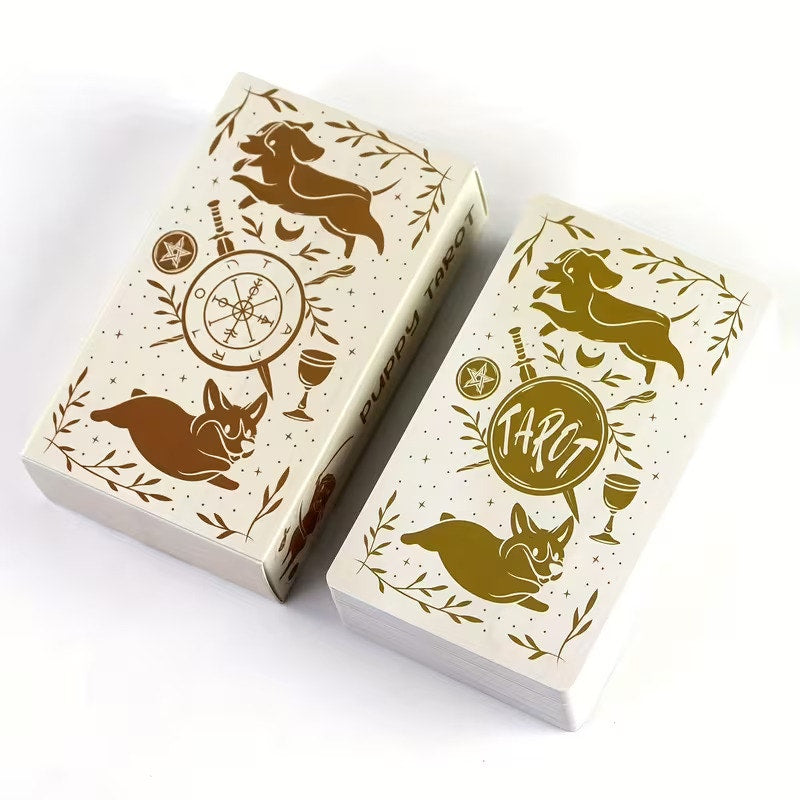 Adorable Cute Kawaii Puppy Dog Tarot Card Deck – 78-Card Deck