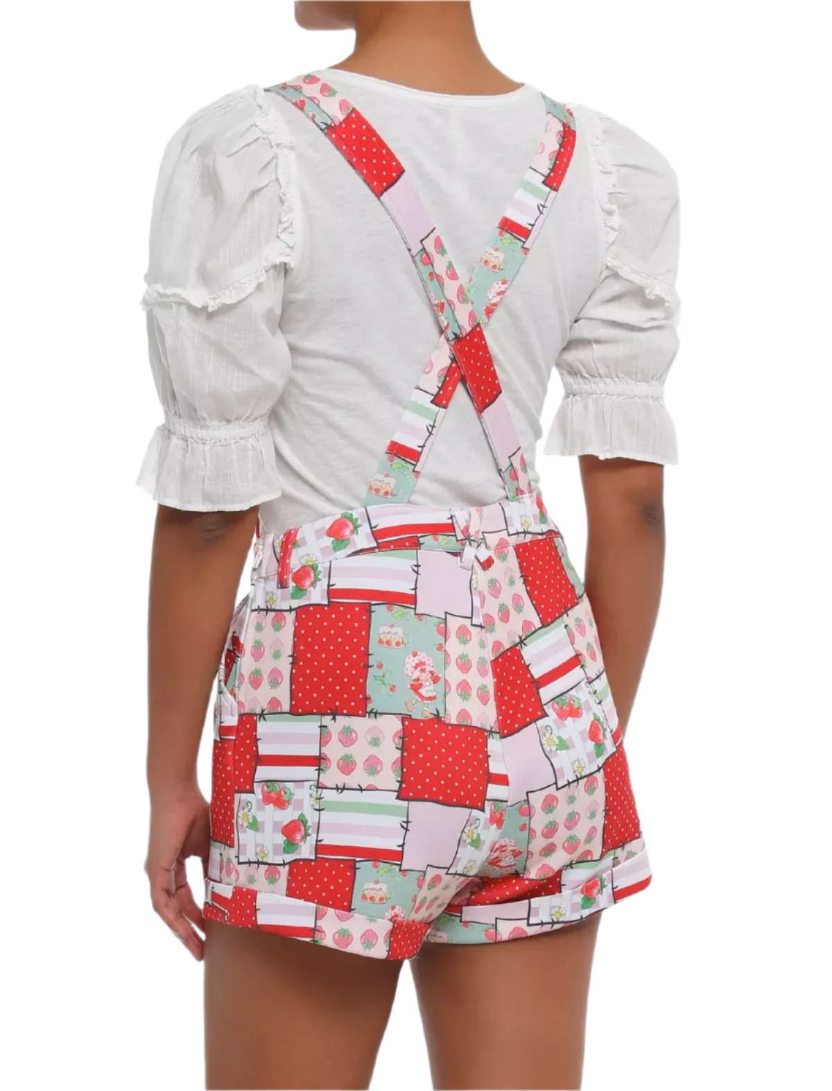 Strawberry Shortcake Patchwork Shortalls XS, S, M, L, XL