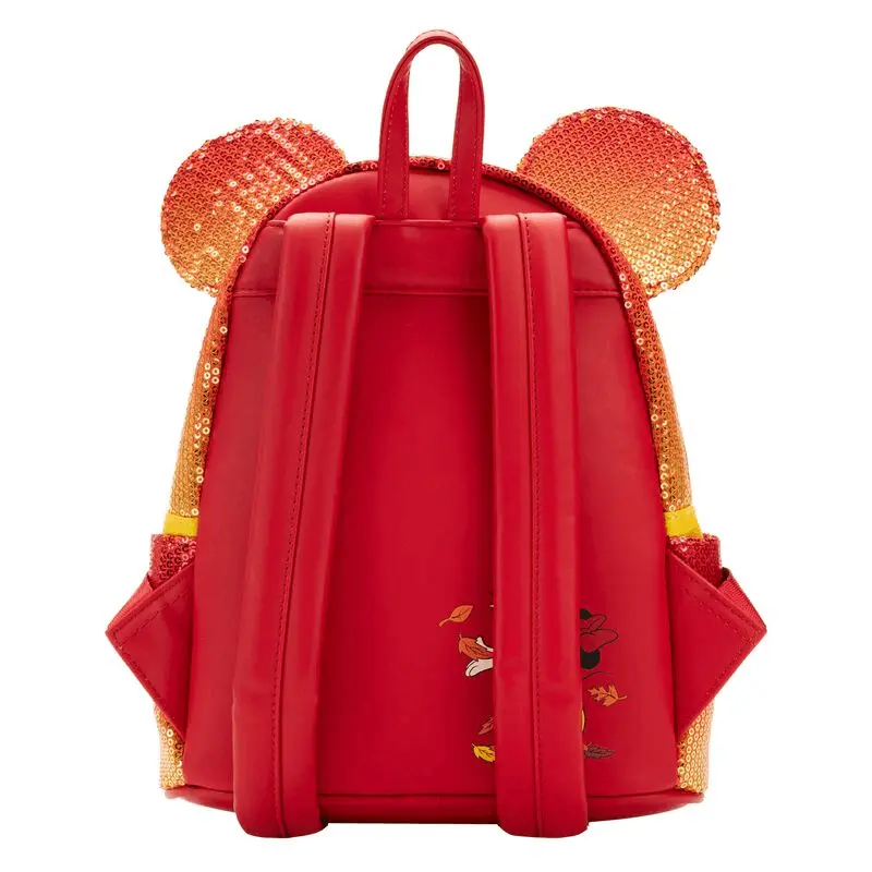 Loungefly Disney Fall Minnie Mouse Sequin Ombre Mini Backpack + Wallet SET