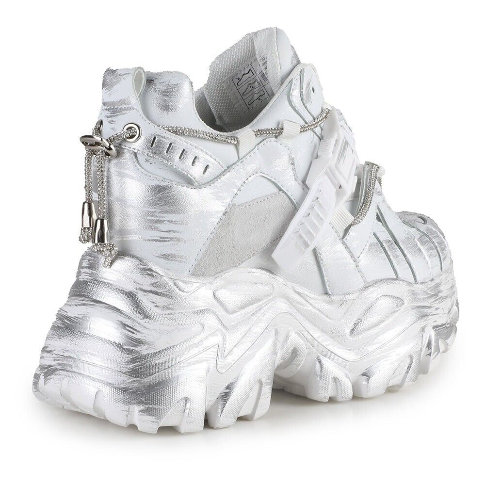 Anthony Wang Silver Raver Hidden Wedge Women's Platform Sneakers