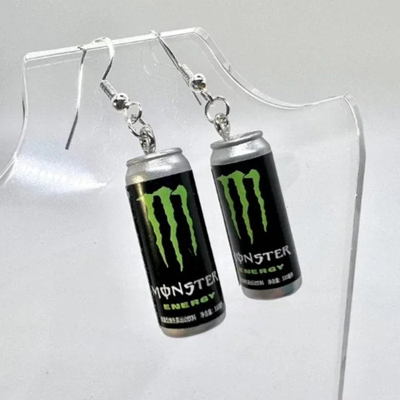 Gamer Energy Soda Drink Novelty Cute, Unique Earrings