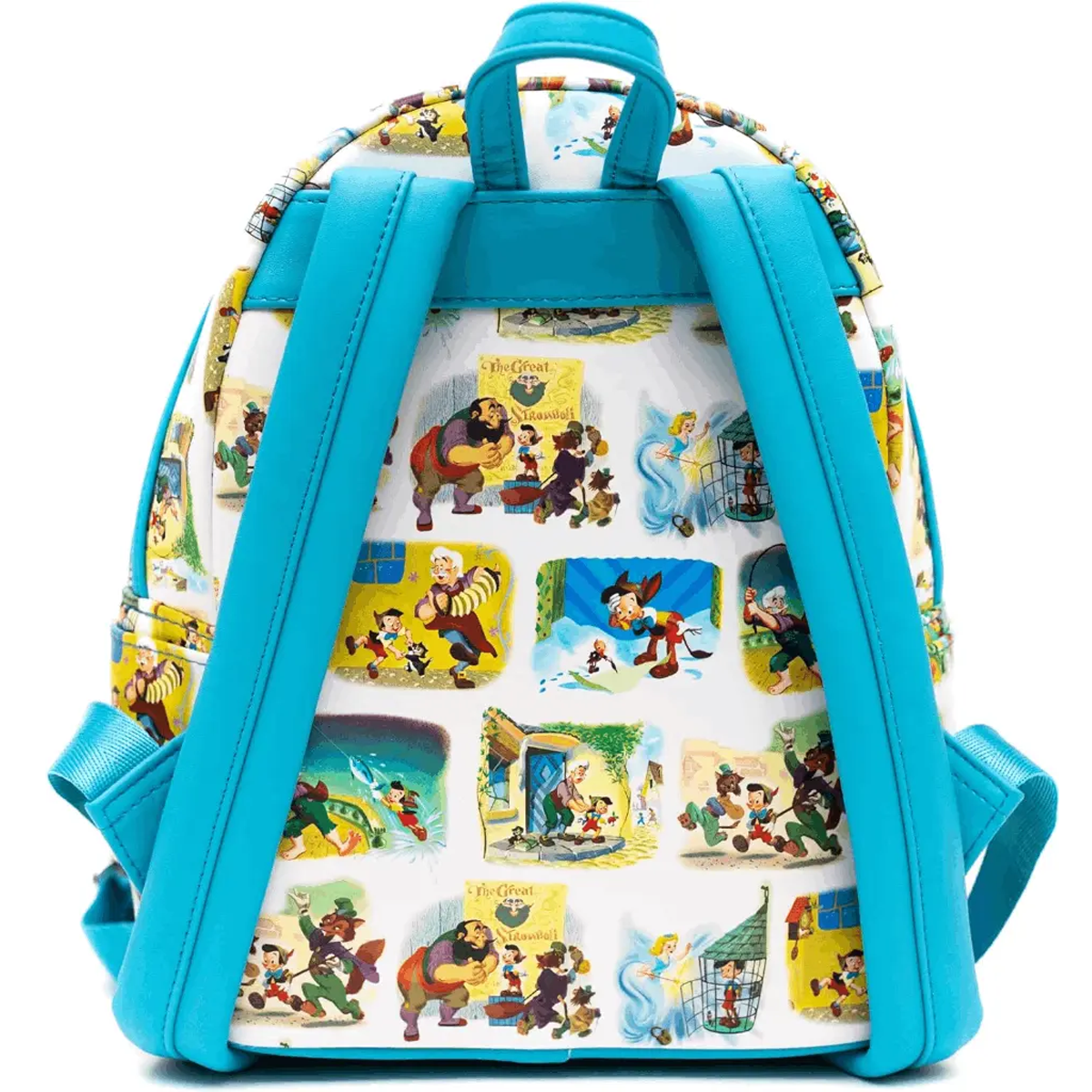 Loungefly Disney Pinocchio Little Golden Book Scenes AOP Backpack + Wallet SET