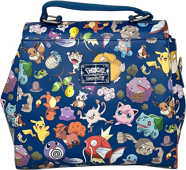 Loungefly Pokemon First Generation Allover Print Crossbody Satchel Handbag Purse