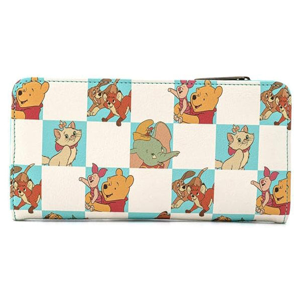 Loungefly Disney Classics Mint Checkered All Over Print Flap Wallet