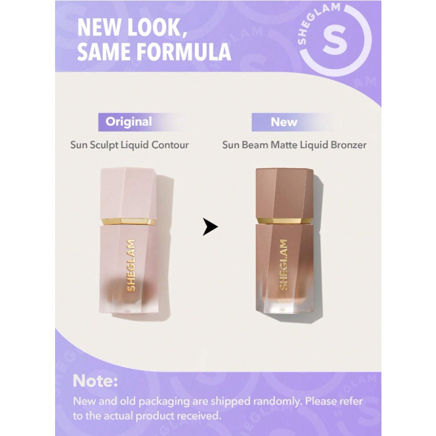 SHEGLAM Sun Beam Matte Liquid Bronzer – Golden Sun | Formerly Sun Sculpt Contour