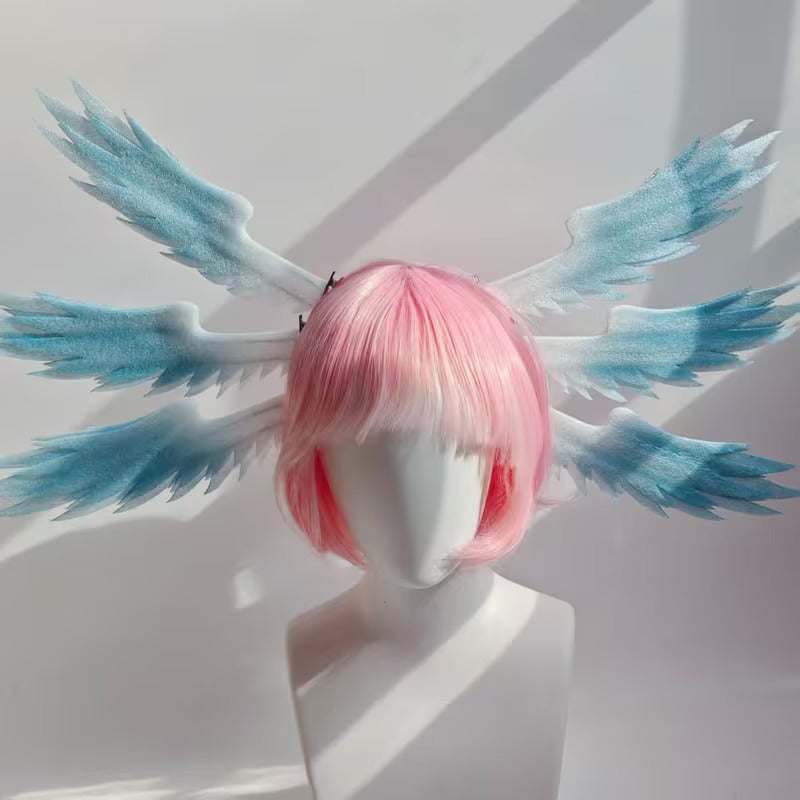 6x Angel Wings lightweight Foam Anime Cosplay Prop Headpiece Hair Clips