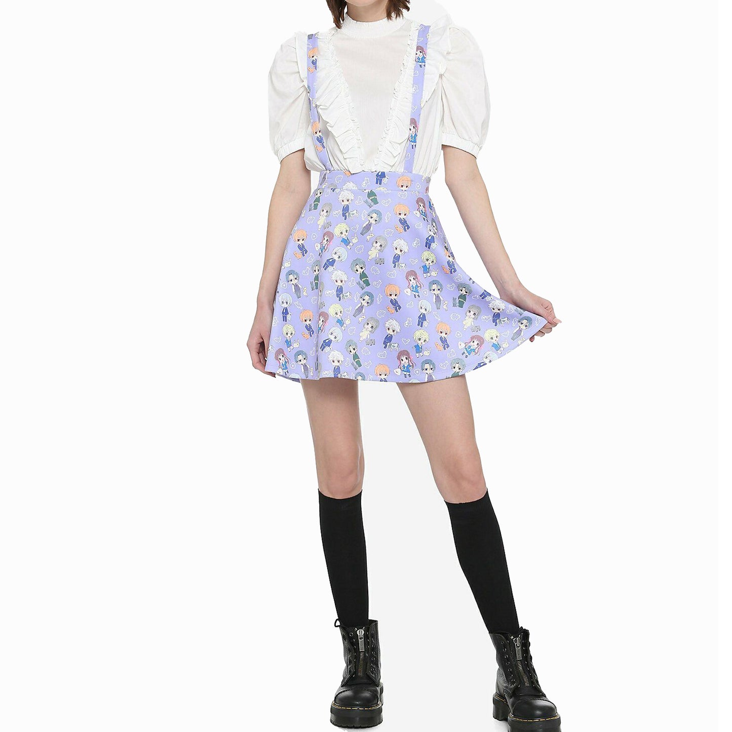 Fruits Basket Chibi Characters Lavender, lilac, pastel purple Suspender Skirt XS