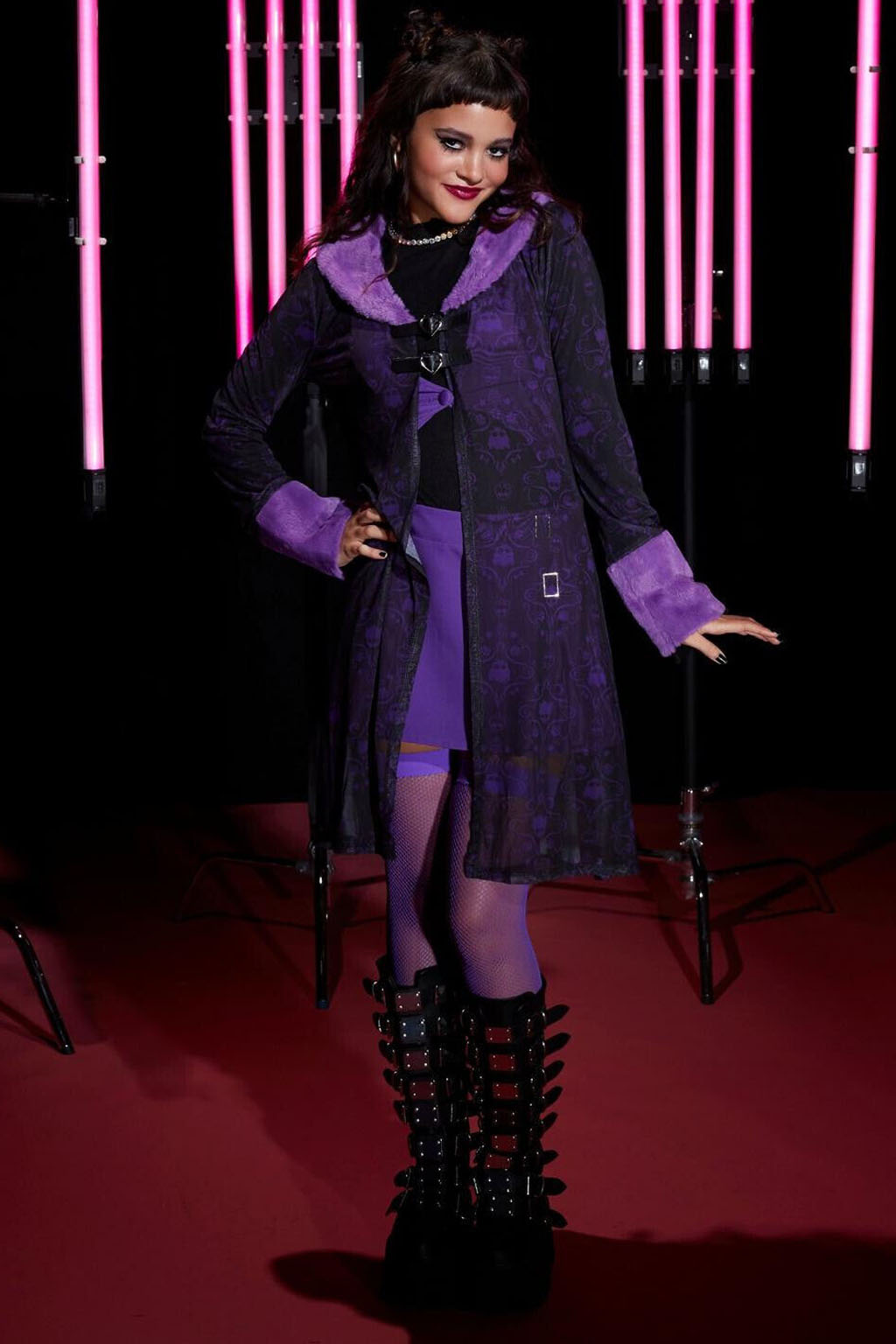 Mattel Monster High Clawdeen Purple Girls Sheer Duster Coat