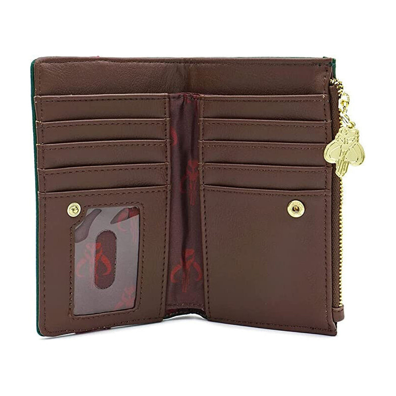 Loungefly X Star Wars Boba Fett Cosplay Bi Fold Zipper Wallet