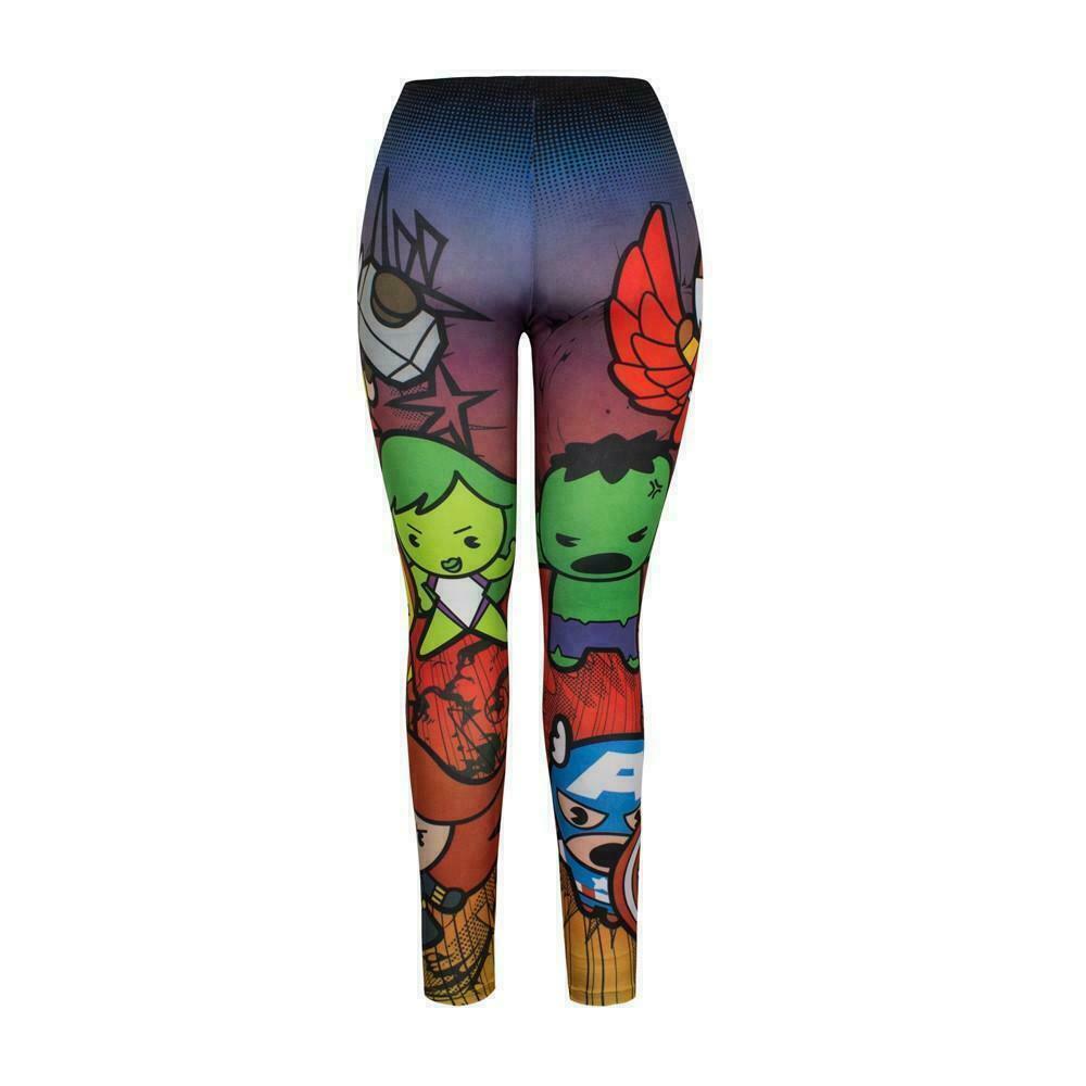 Chibi Marvel Leggings Avengers Official Licensed Deadpool Thor Comic S, M, L