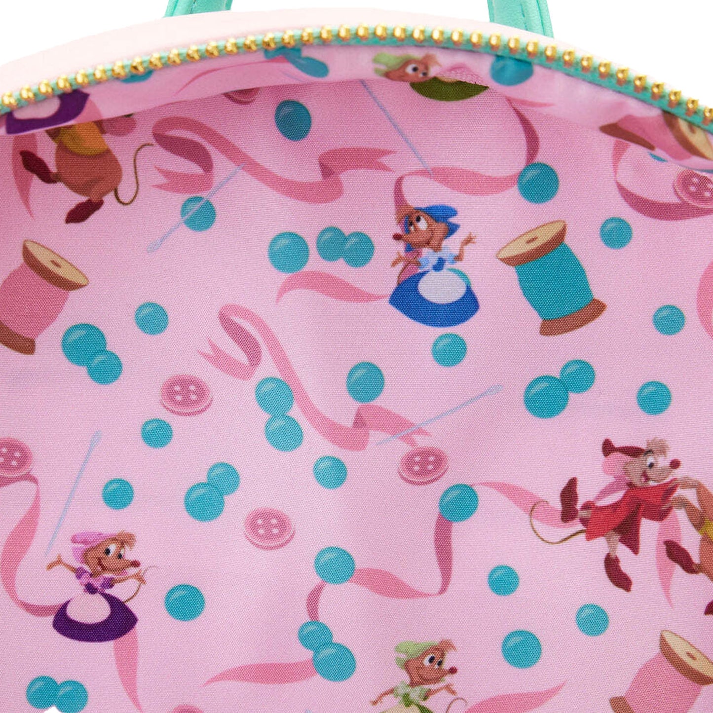 Disney Loungefly Cinderella Pink Gus and Jaq Mice Teacup Mini Backpack