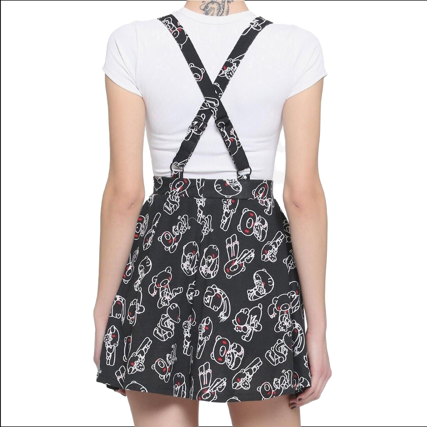 Goth Emo Gloomy Bear Suspender Skirt XS, S, M, L