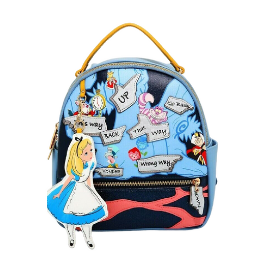 Danielle Nicole Disney Alice In Wonderland Signs, Direction Mini Backpack Bag