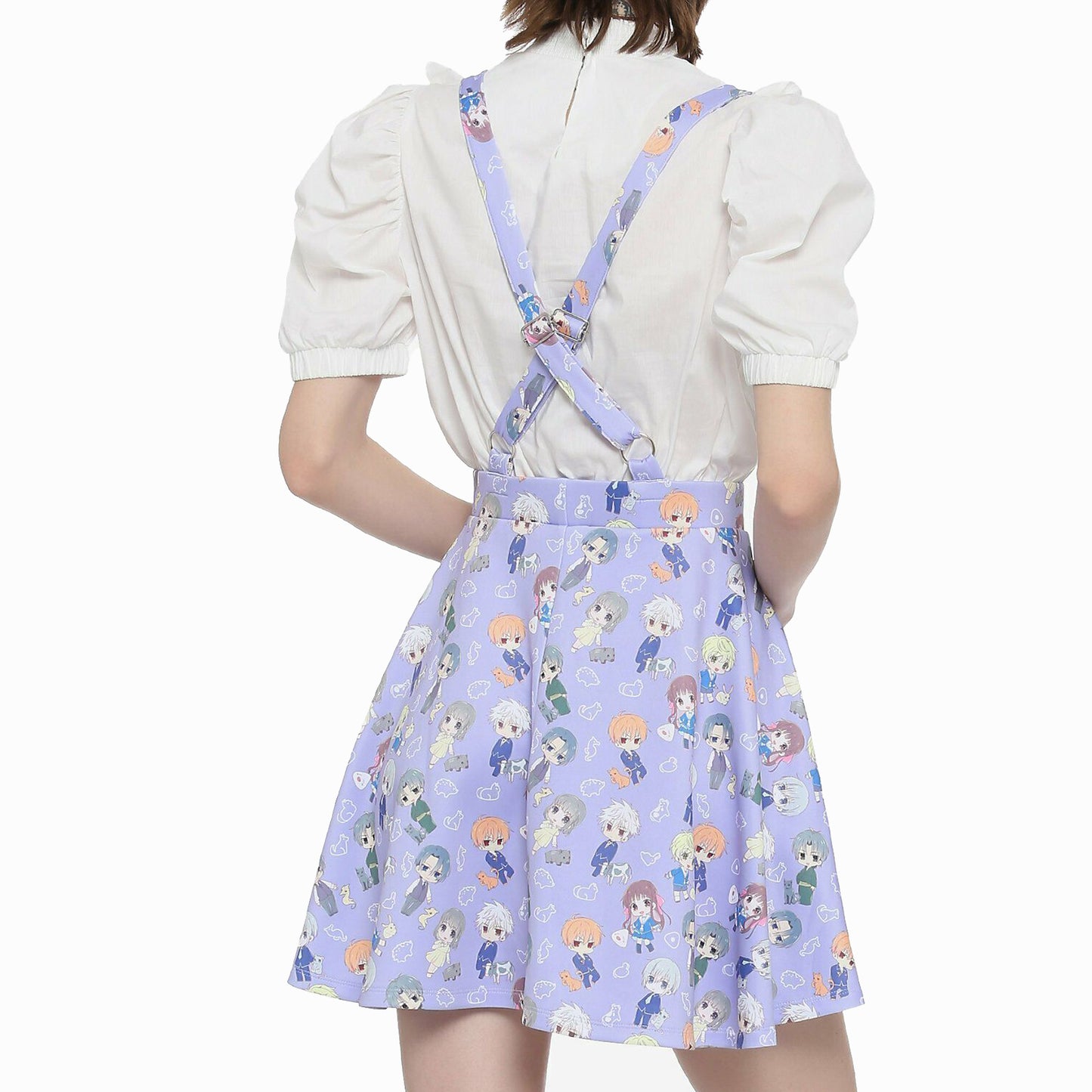 Fruits Basket Chibi Characters Lavender, lilac, pastel purple Suspender Skirt XS