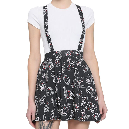 Goth Emo Gloomy Bear Suspender Skirt XS, S, M, L