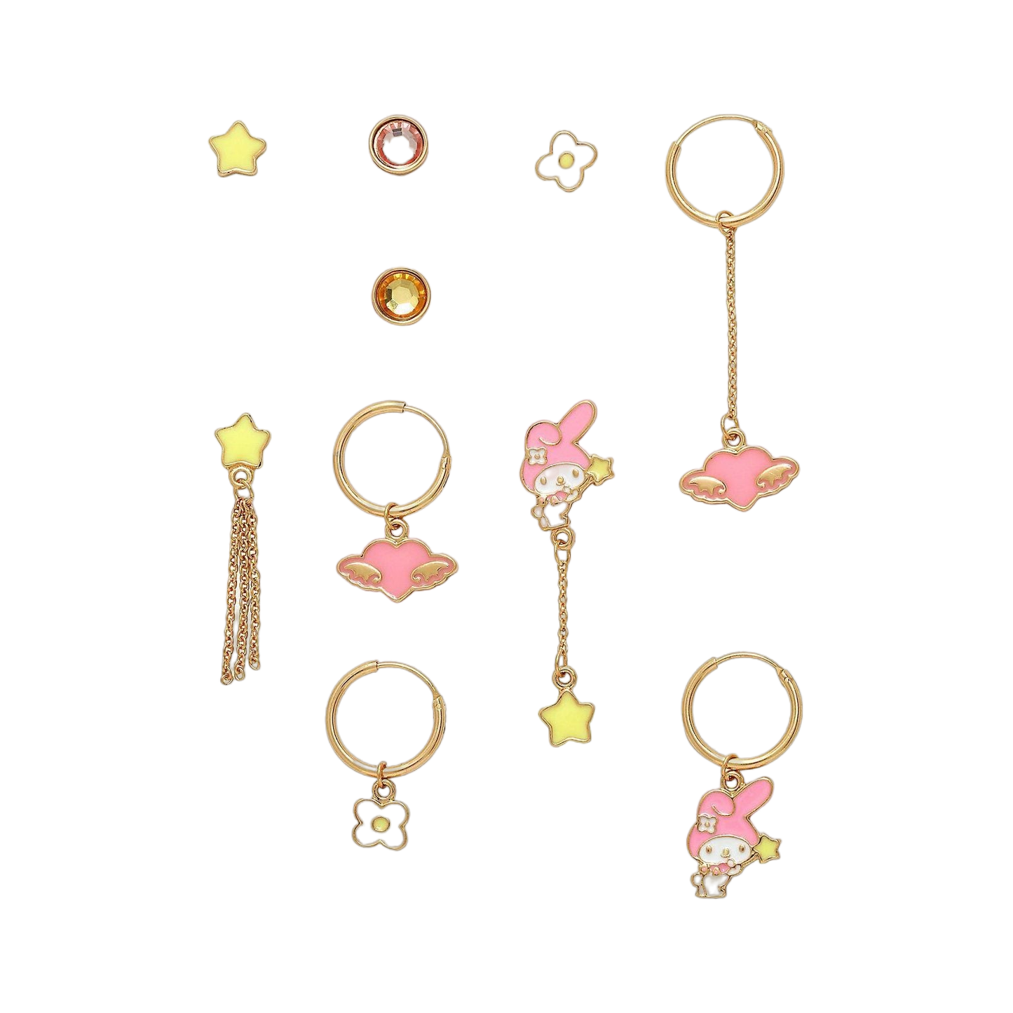 10x Unique Individual Sanrio Hello Kitty & Friend My Melody Kawaii Cute Earrings