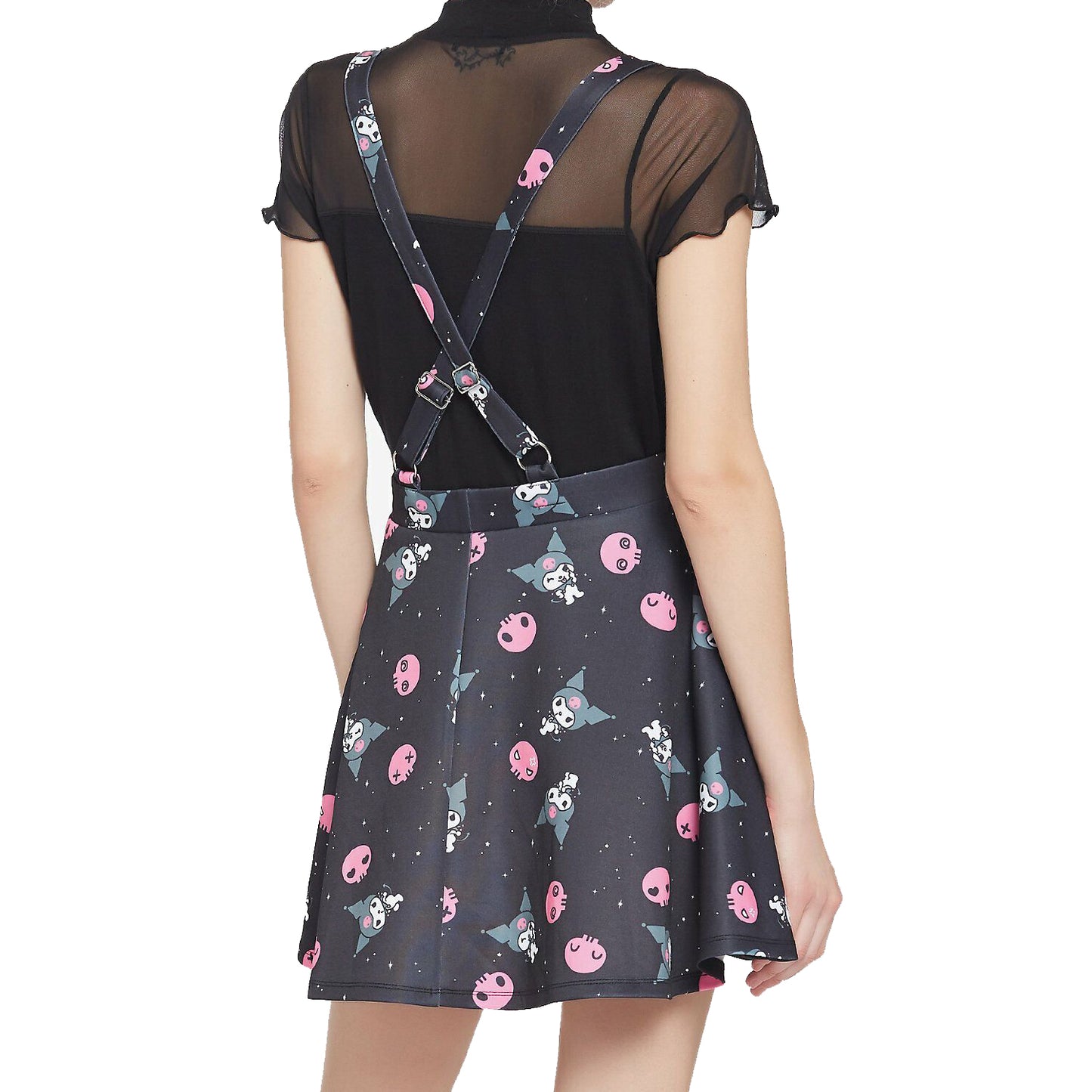 Sanrio Hello Kitty,My Melody X Kuromi Skull Suspender Skirt  S, M, L