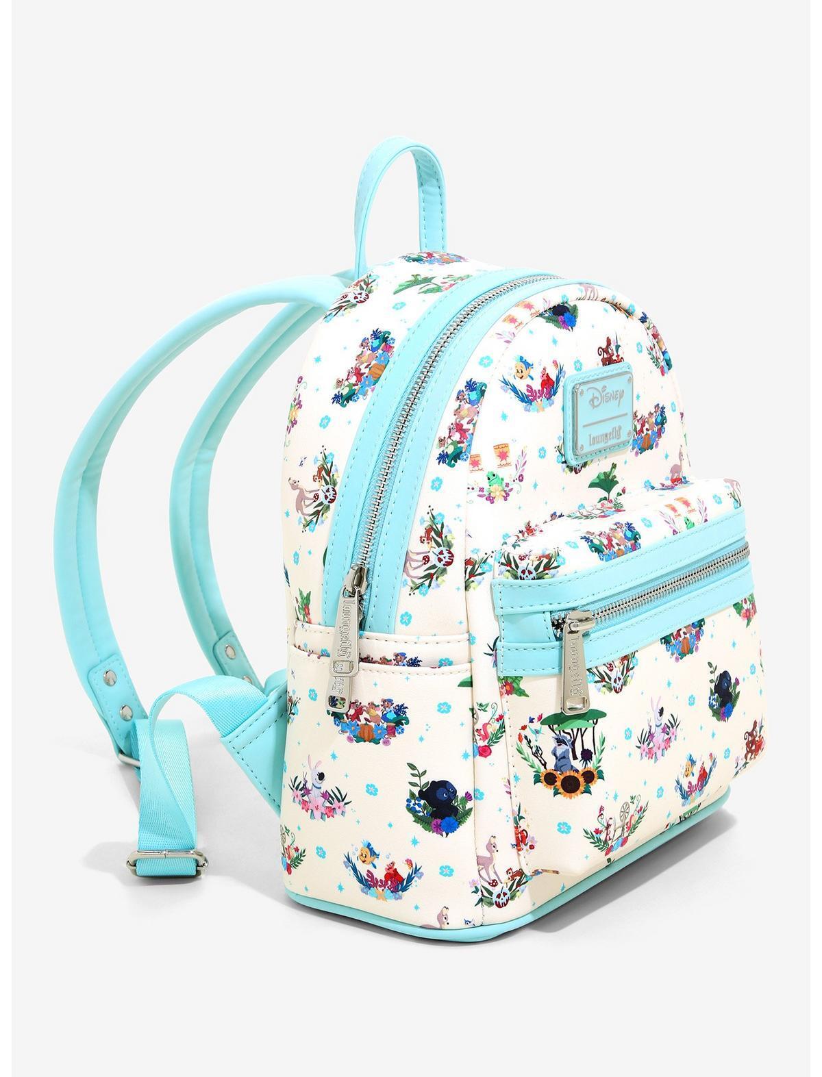 Loungefly Disney Princess Companion AOP Mini Backpack + Cardholder Set